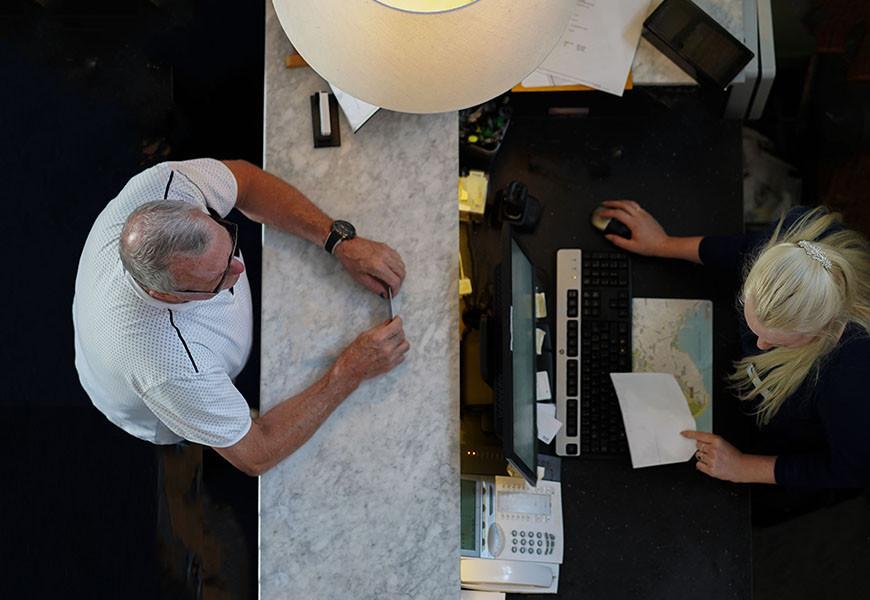 Receptie van Grand Hotel Ter Duin