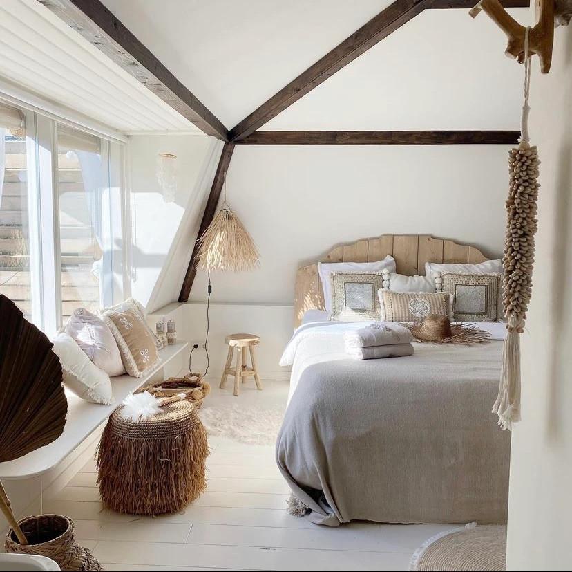 Slaapkamer van het Sfeerhuis aan zee