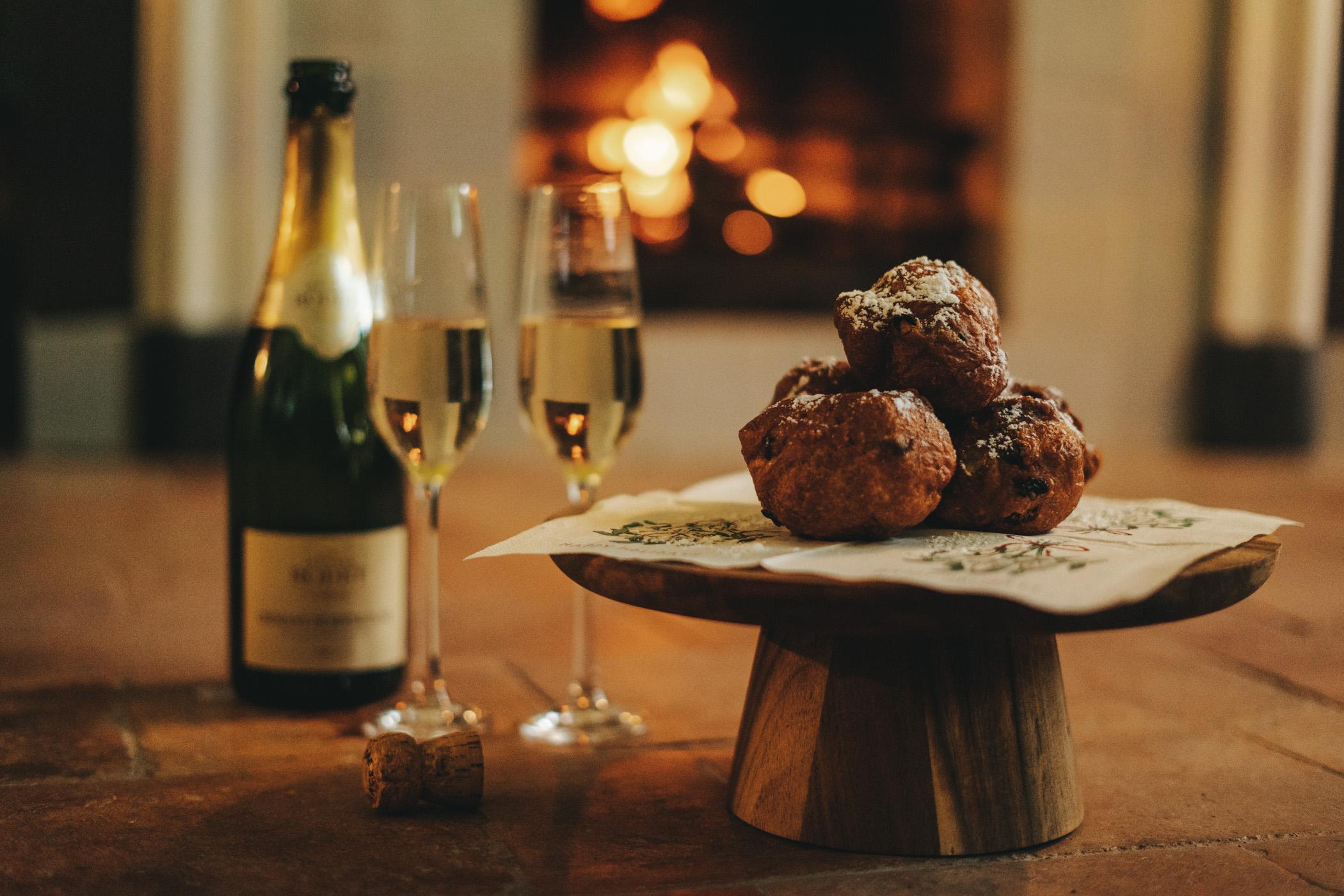 Champagne Oliebollen Haardvuur
